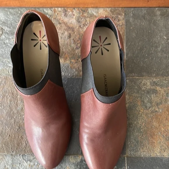 Isaac Mirzahi Live Viviana brown leather ankle boots with heels - Picture 3 of 11